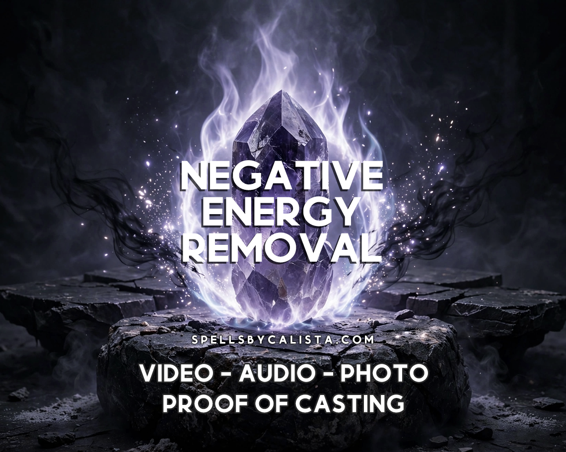 Negative Energy Removal Spell personalized ritual casting by Calista