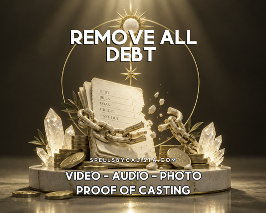 Remove All Debt Spell personalized ritual casting by Calista